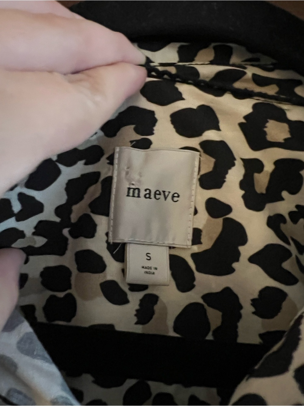 Maeve by Anthropologie Bennet buttondown shirt leopard print size S - Picture 4 of 6